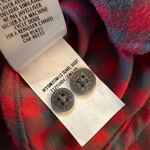 Toad & Co Dakotah Long Sleeve Travel Shirt Women's SMALL Red Gray - Picture 6 of 7